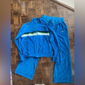 Vintage Fred Perry Velour Track Suit - Size M